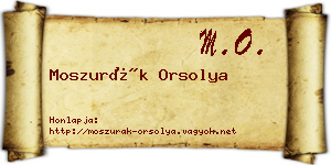 Moszurák Orsolya névjegykártya